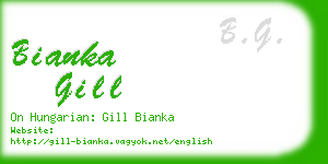 bianka gill business card
